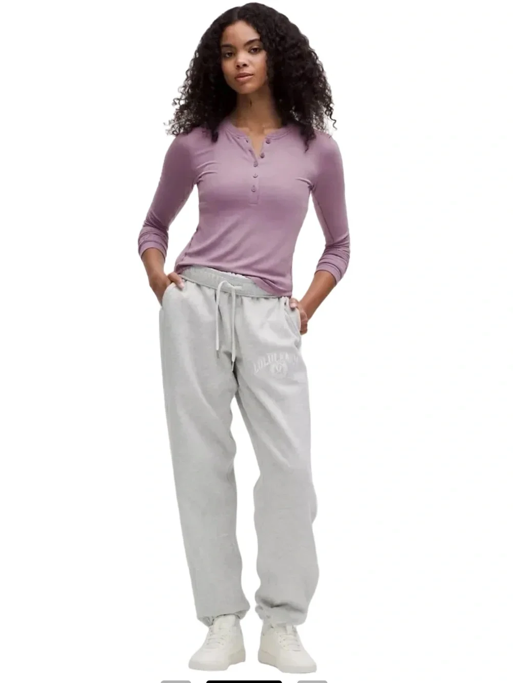 Lululemon Hold Tight Long-Sleeve Henley Lavender lux size 2/ NWT